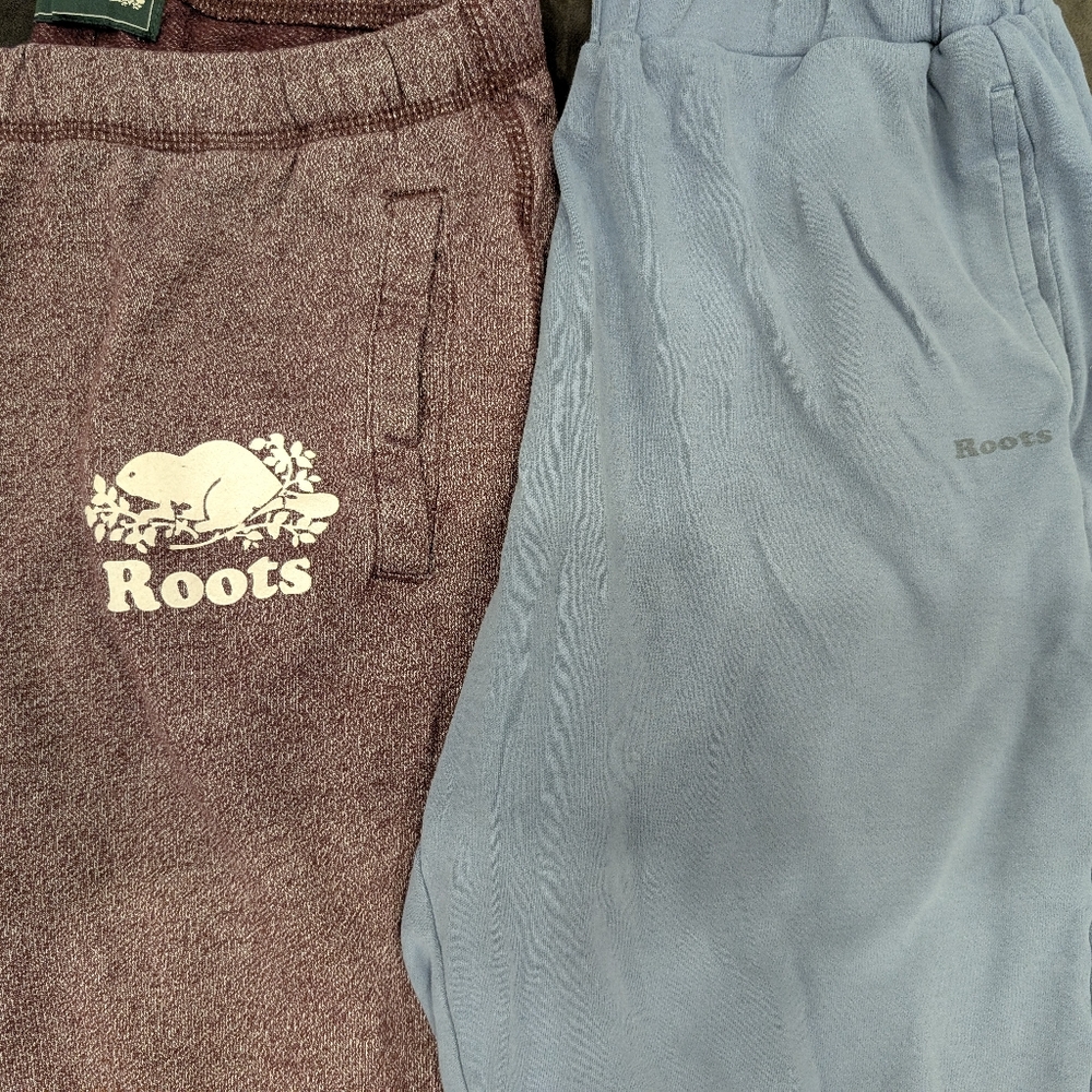 Small RootsSweatpants - Light Blue and Burgundy